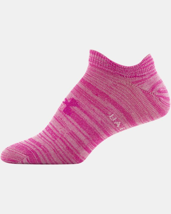 Women's UA Essential No Show – 6-Pack Socks, Pink, pdpMainDesktop image number 1